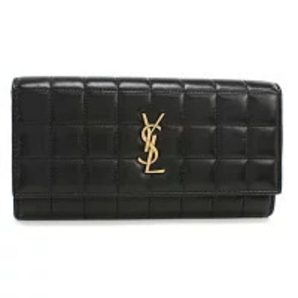 Saint Laurent Bi fold Long Wallet Flap Black
